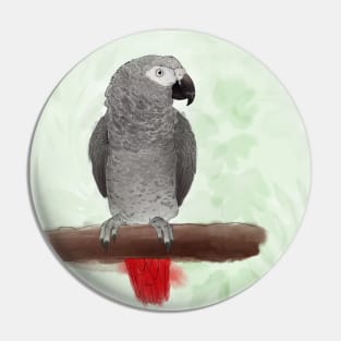 African Gray Pin