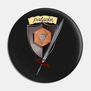 Dungeons & Dragons Paladin D20 Pin