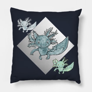 Axolotl Pattern, Cute Axolotls Pillow