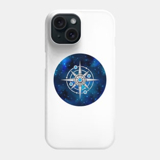 Endless Texture of Cosmic Universe with Ice Crystal Mechanical Stars Phone Case