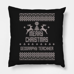 Merry Christmas GEOGRAPHY TEACHER Pillow