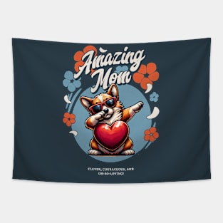 amazing mom, Heart, Love, Perfect gift Tapestry