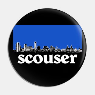 Scouser / Liverpool Blue Skyline Design Pin