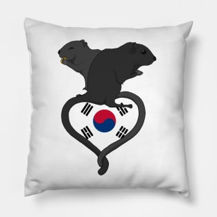 Gerbil South Korea (dark) Pillow