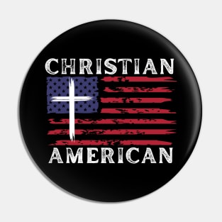 CHRISTIAN AMERICAN Pin