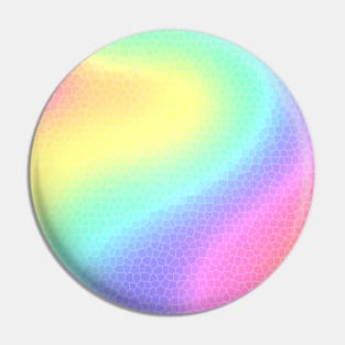 Curvy Pastel Rainbow "Glass Tiles" Design Pin