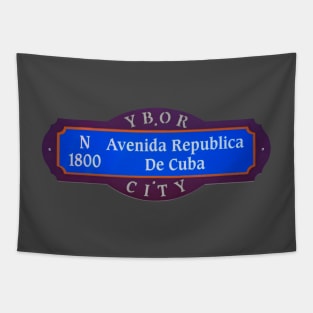 Avenida Republica De Cuba Ybor City Tapestry