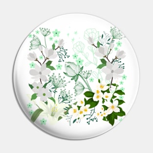 White Blossoms Courage Pin