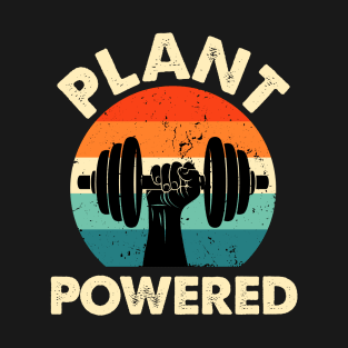 Vegetarian Plant Powered Retro Vintage T-Shirt