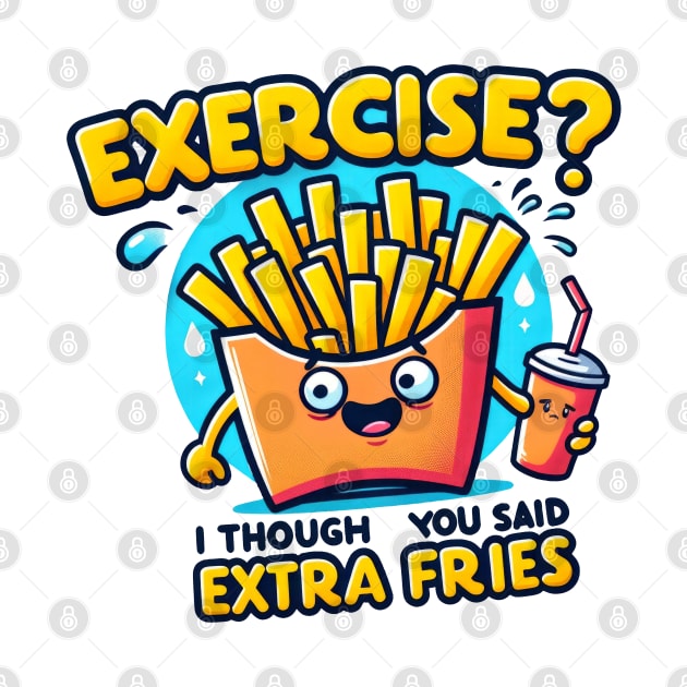 Funny Fries Exercise or Extra Fries? by Unlogico