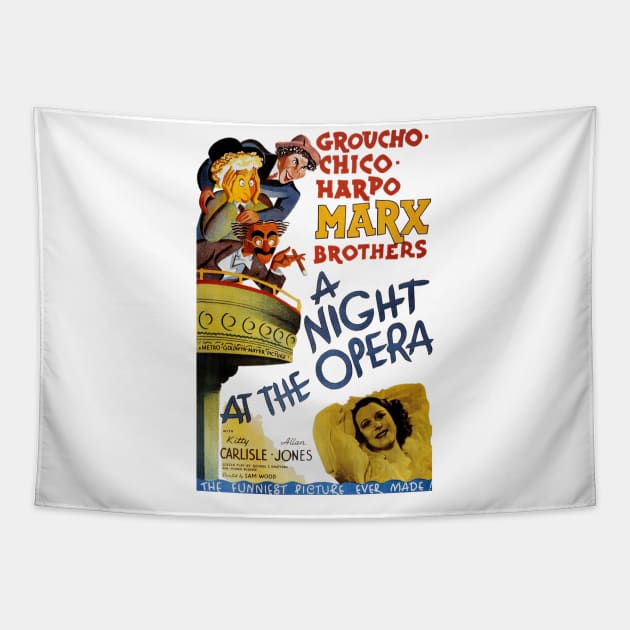 Marx Brothers Bros A Night At The Opera Tapestry by parashop