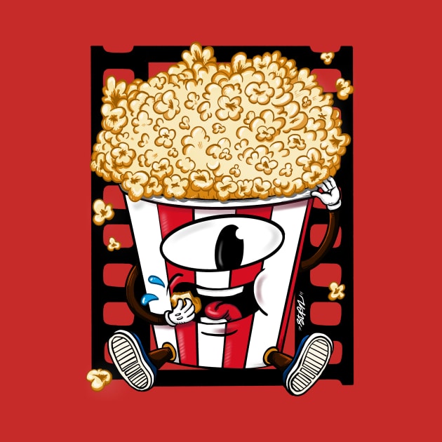 Popcorn Bucket Cartoon by madebystfn