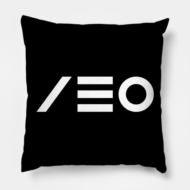 Glyph White Pillow by y30man5