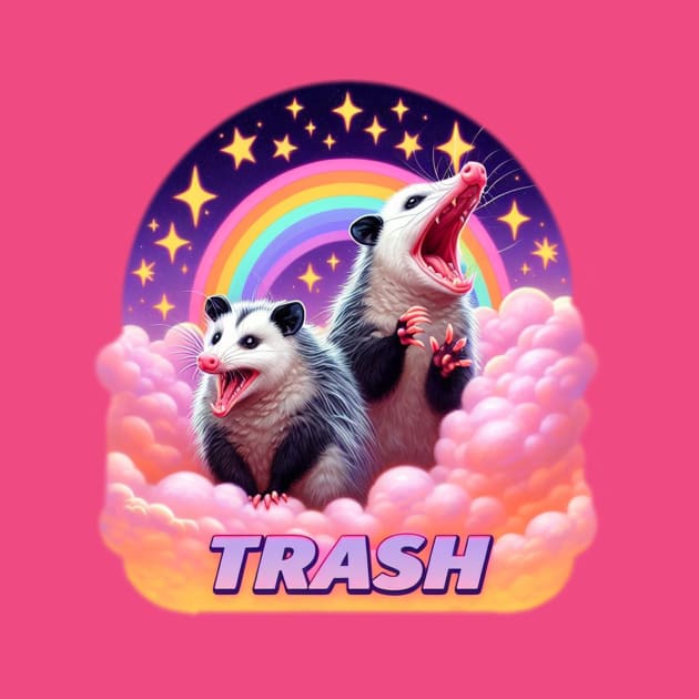 Opossum Trash Scream by liminalcandy