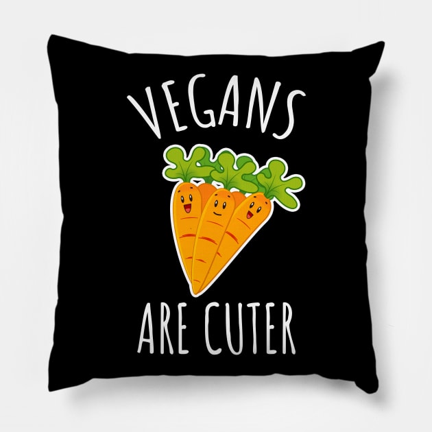 Vegans are cuter Pillow by LunaMay