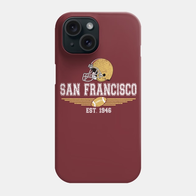 San Francisco Vintage Football Est 1946 For Helmet Game Day Phone Case by cytoplastmaximume