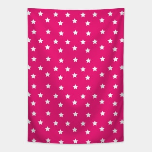 Abdon | Pink and White Stars Pattern Tapestry