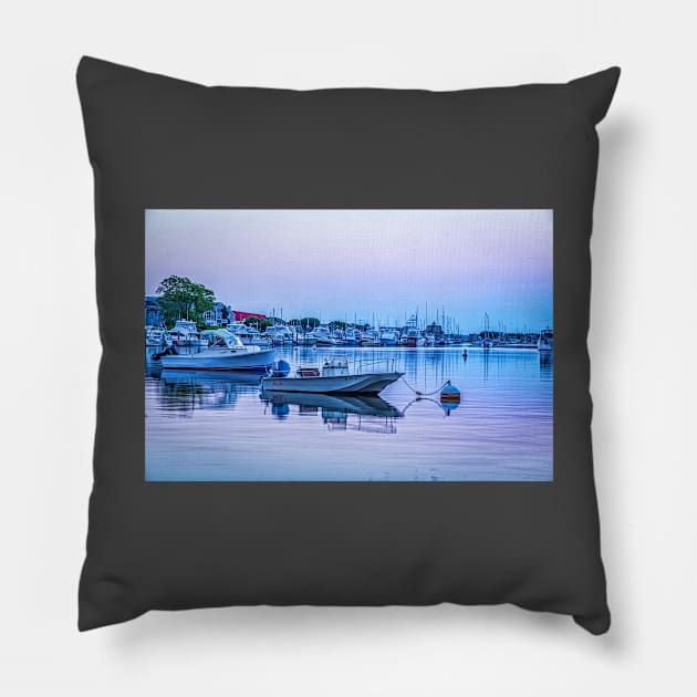 Falmouth Harbor, Cape Cod Pillow by Gestalt Imagery