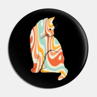 Cat Retro Style Classic 70s 80s 90s Pin