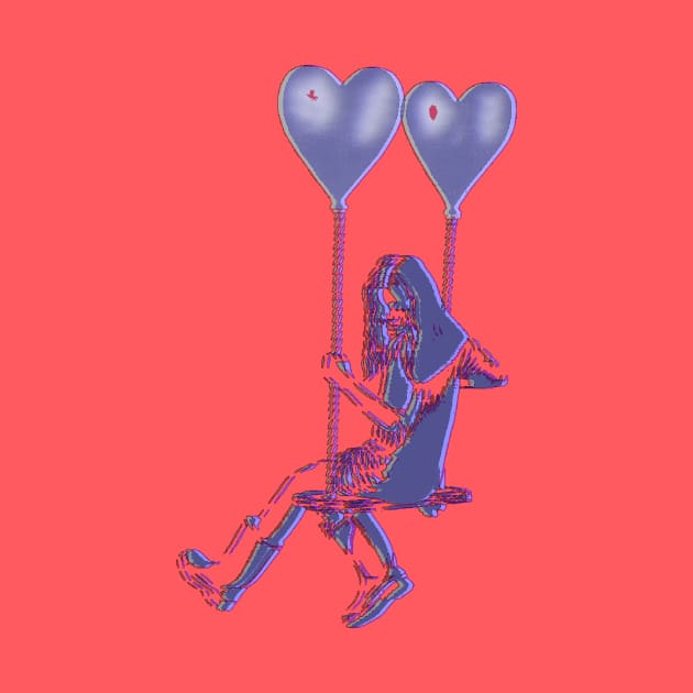 3D Banksy Ballon Girl by TRIME