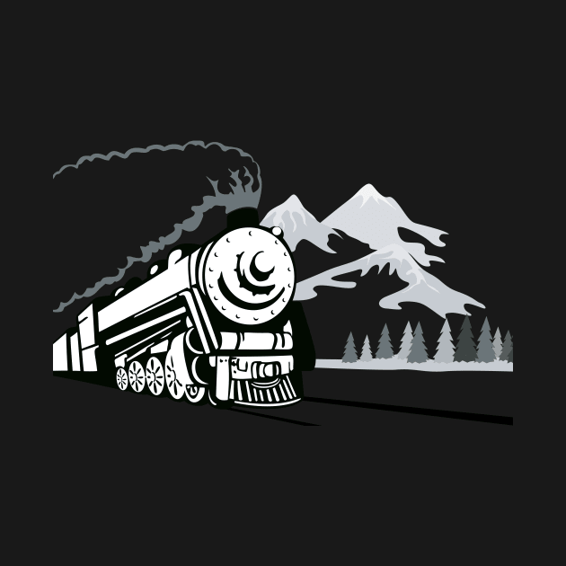 Steam Locomotive Retro by retrovectors