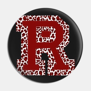 R red cheetah print Pin