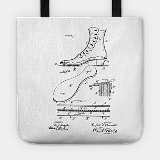 Electric Shoe Sole Vintage Patent Hand Drawing Tote