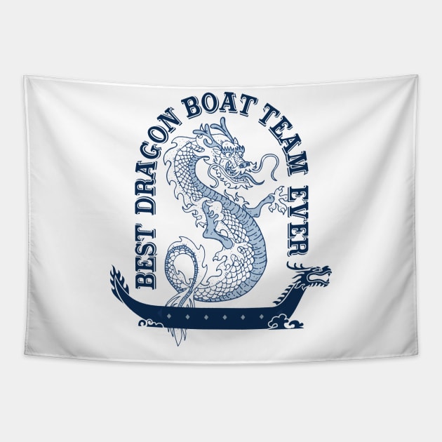 Best Dragon Boat Team Ever Vintage Look Funny Tapestry by MarkusShirts