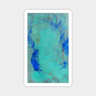 Abstract Turquoise Painting Magnet