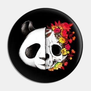 Panda Skull Rock Pin