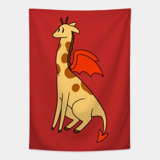 Red Devil Giraffe Tapestry