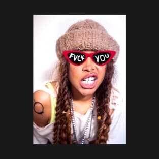 Erykah Badu f*ck Style Glasses Trand T-Shirt