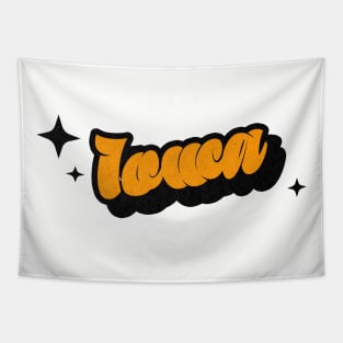 Iowa - Retro Classic Typography Style Tapestry