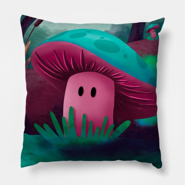 Schubert the Mushroom Pillow by EmilieZaenker