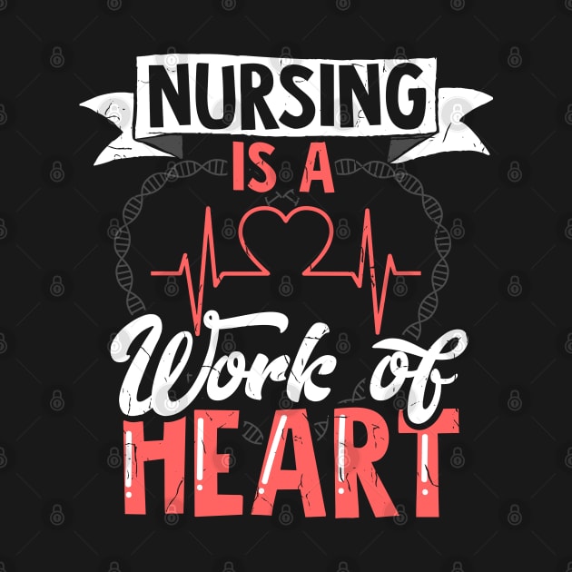 Nursing Is A Work Of Heart| Nurse Practitioner Gifts by GigibeanCreations