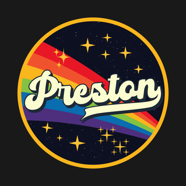 Preston // Rainbow In Space Vintage Style by LMW Art