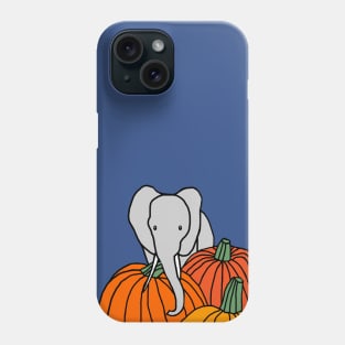 Elephant and Halloween Pumpkins Phone Case