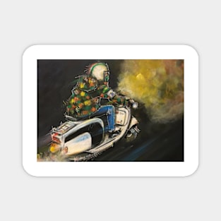 Retro Scooter, Classic Scooter, Scooterist, Scootering, Scooter Rider, Mod Art Magnet