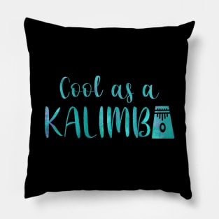 Cool as a Kalimba w graphic (blue) Pillow