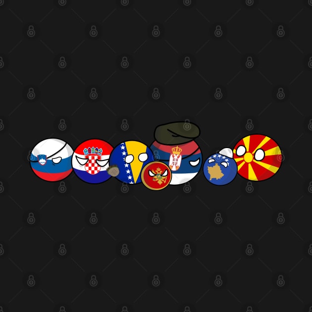 Polandball - Yugoslavia family by DigitalCleo