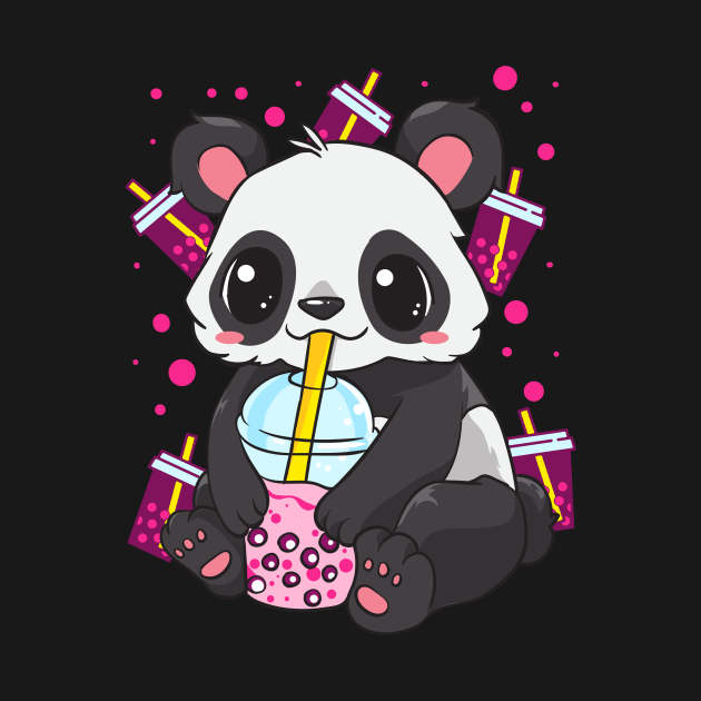 Boba Bubble Tea Panda Drinking Boba Boba Panda Body Niemowlęce Teepublic Pl 