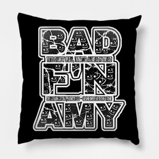 BAD AMY ''BAD F'N AMY'' (ECW PARODY) BLACK N WHITE Pillow