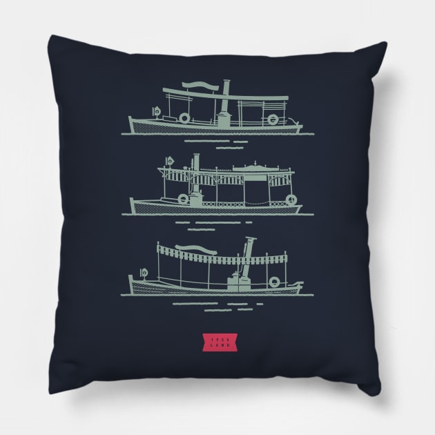 Jungle Cruise Boat Concepts Pillow by 1955 LAND DESIGNS