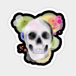 Watercolor Skull Magnet