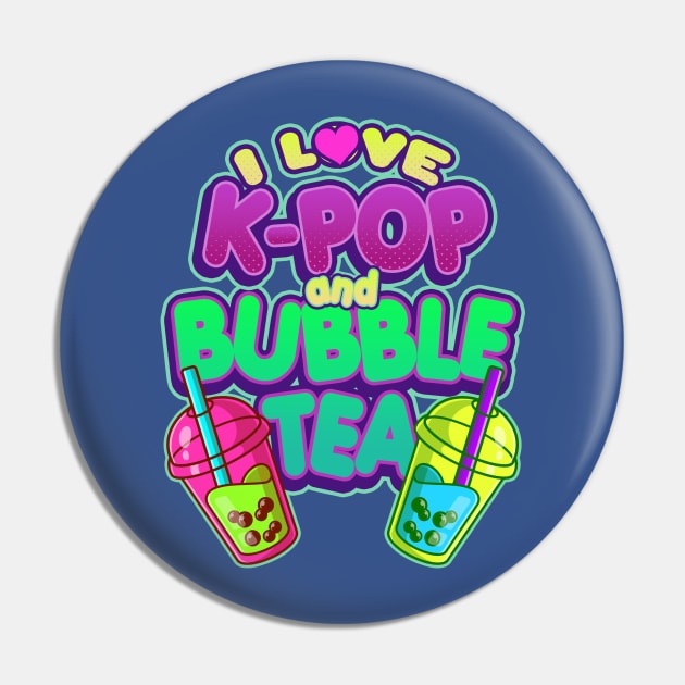 K-Pop & Bubble Tea Pin by CultTees