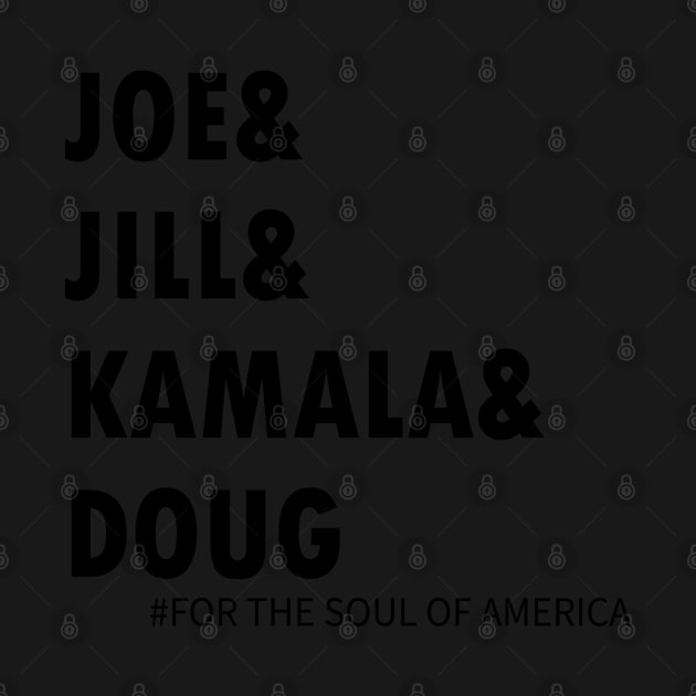 Joe and Jill and Kamala and Doug by WassilArt