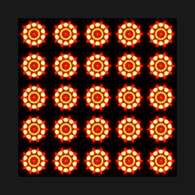 Ominous Red Kaleidoscope pattern (Seamless) 34 by Swabcraft