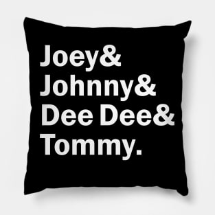 Funny Names x Ramones (Joey, Johnny, Dee Dee, Tommy) Pillow