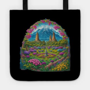 Dahlia Minimalist Flower Art Deco Retro Tote