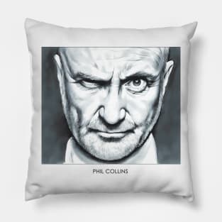 Phil Collins Retro Poster Pillow